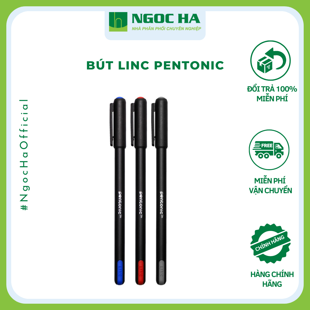 Bút bi náp gài Linc Pentonic (Ngòi 0.7mm, 12 cây/hộp)