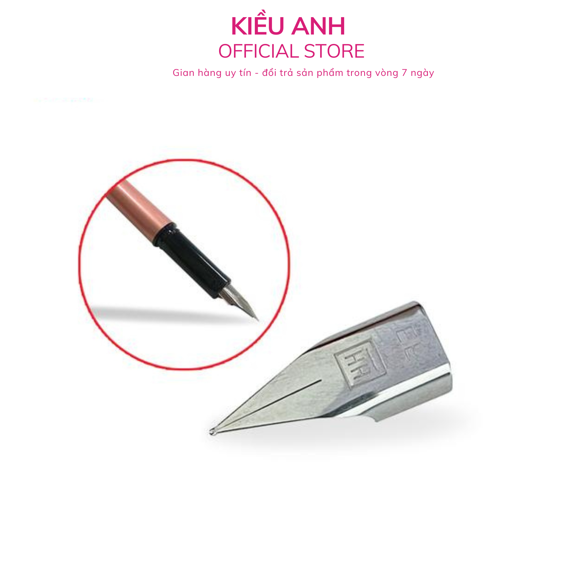Ngòi thay thế cho bút máy nét trơn 2275 Hồng Hà - MS 2281- Ngòi đính hạt Iridium cho nét viết trơn không xước giấy.