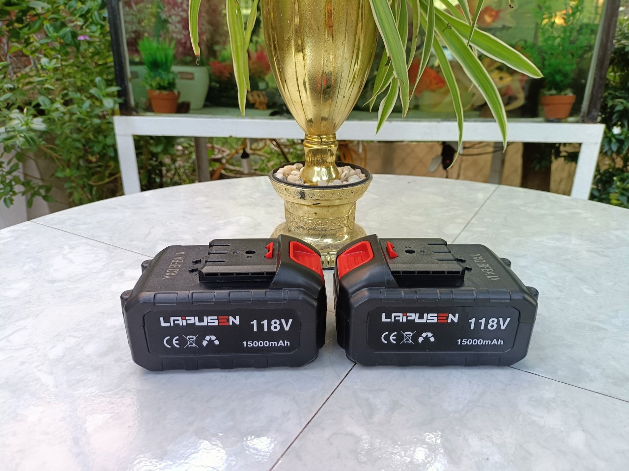 Pin máy cắt cỏ chạy bin lapusen 118v pin 10 cell cao cấp - bin máy cắt cỏ