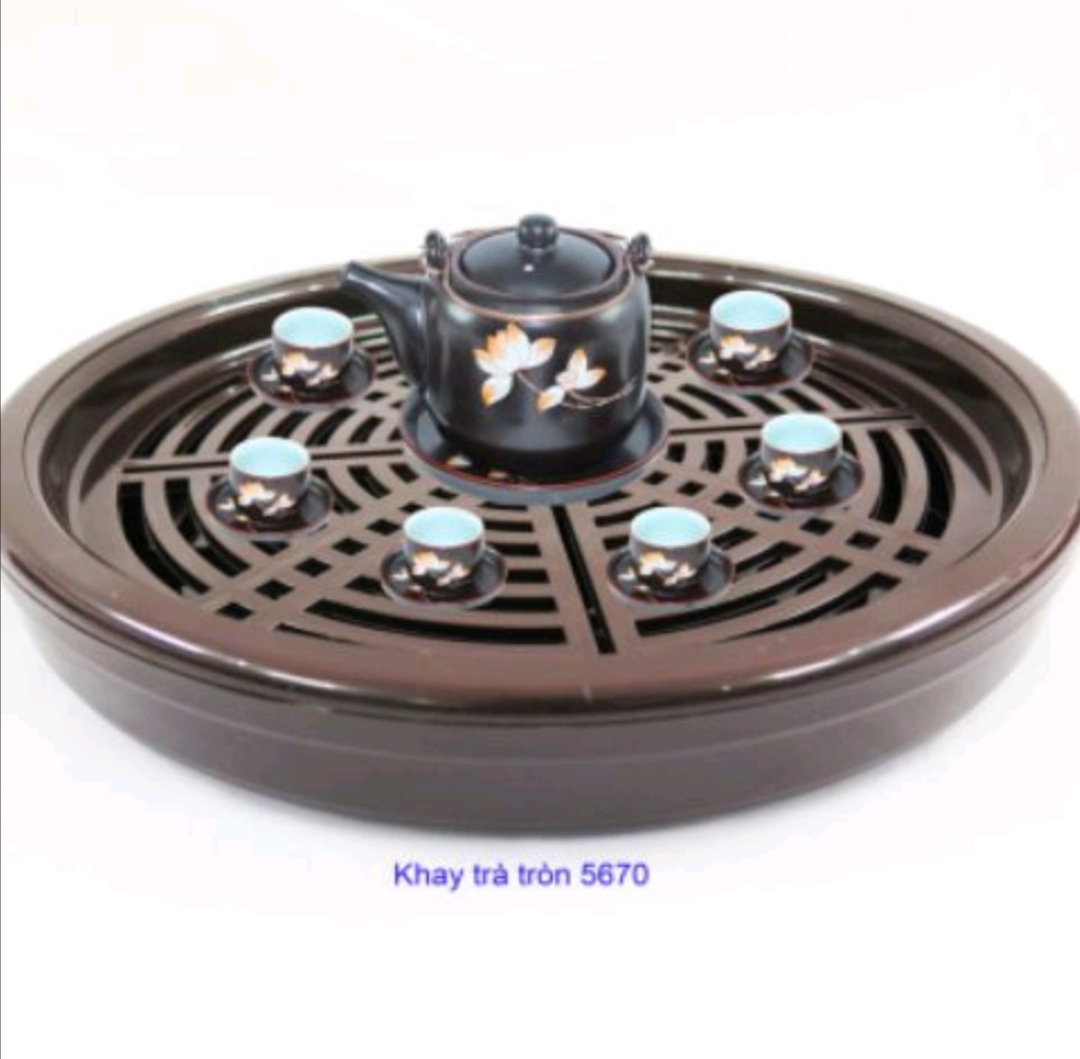 Khay trà giả gỗ nhựa Việt Nhật cao cấp