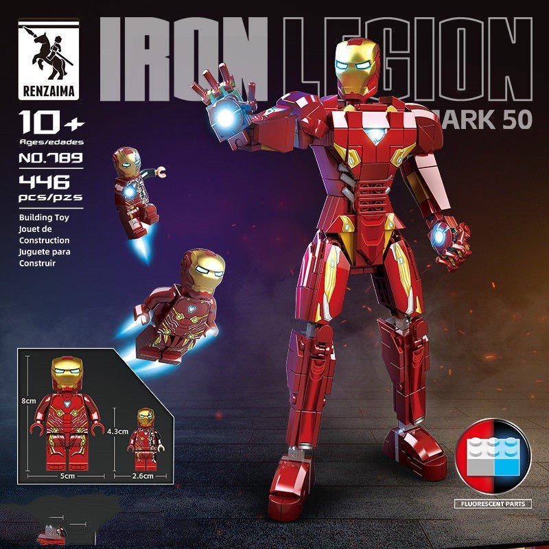 Bộ đồ chơi lắp ráp iron man nano 789mark50 790 avengers