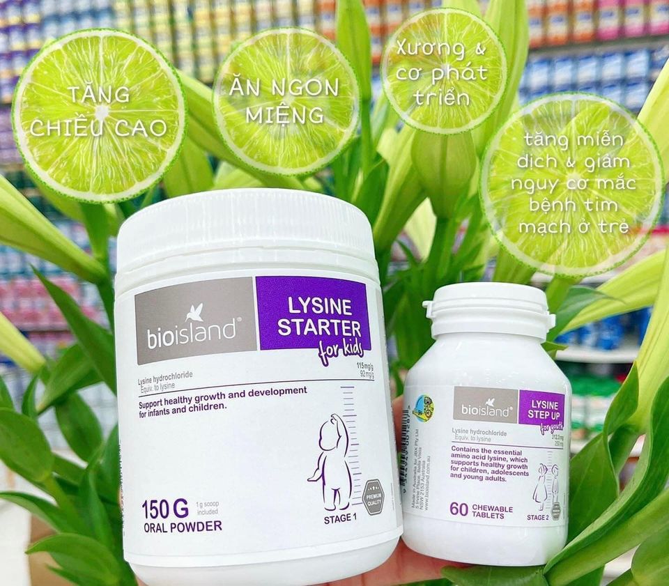 Lysine Starter và Lysine Step Up- BIOISLAND- tăng chiều cao cho bé