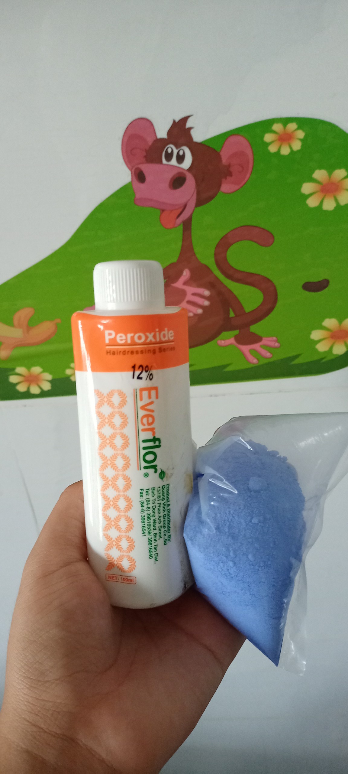 [HCM]100gram Combo bột tẩy tóc và oxi trợ nhuộm