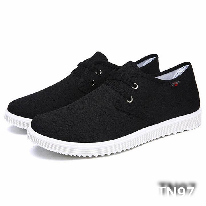 Giày Sneaker Nam Chất Vải Jeans Cao Cấp TN97 - Đen