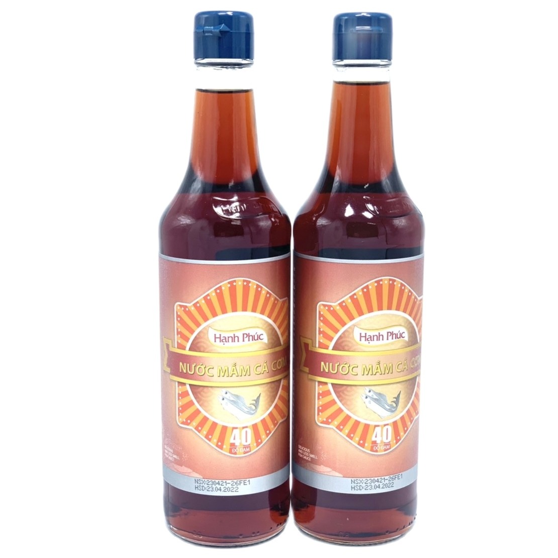(THÙNG XỐP COMBO 02 CHAI) Nước mắm Hạnh Phúc 40 độ đạm chai 500ml