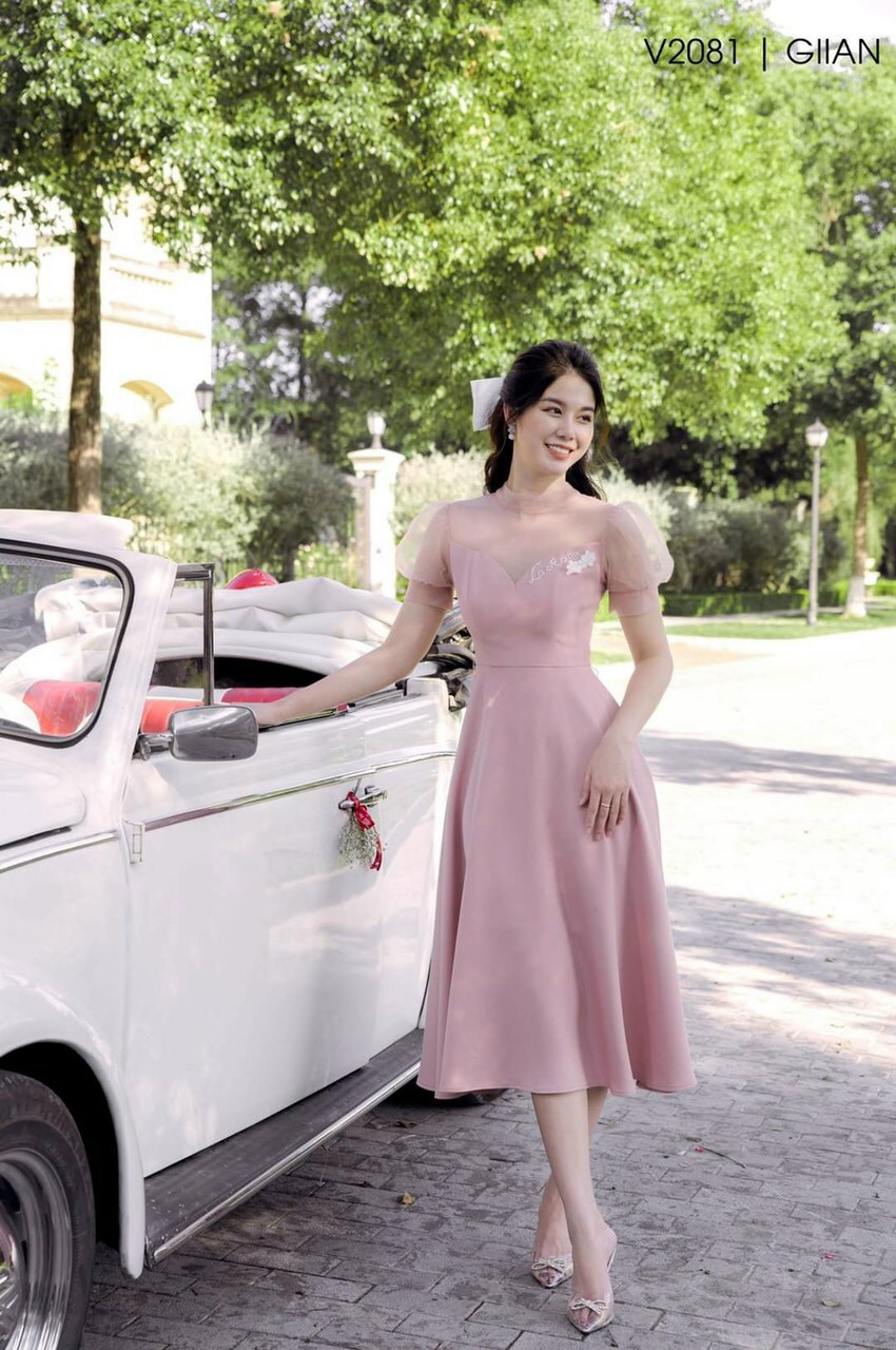 Đầm xòe tay lưới-THH ZU#damnu