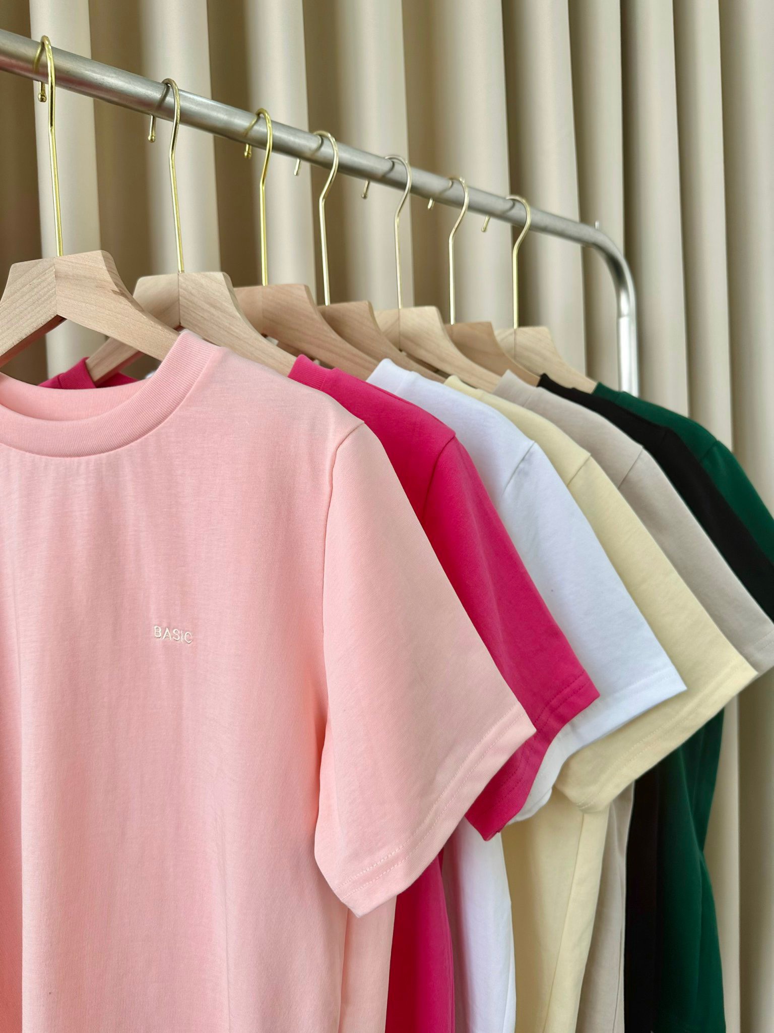 KIDO Áo thun trơn thêu BASIC TEE