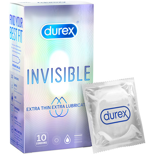 Bao cao su Durex Invisible Extra Thin Extra Sensitive Siêu Mỏng 1 Hộp 10 Bao