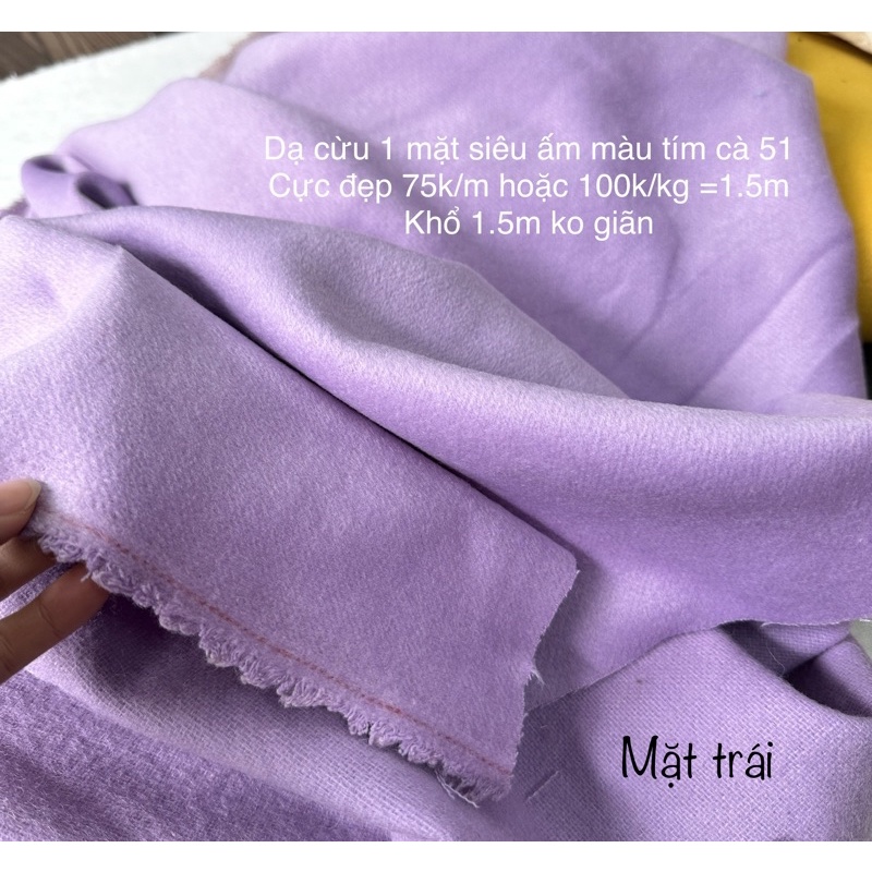 Vải Dạ Lỳ Màu trơn- dạ lông Cừu -May áo khoác - chân váy