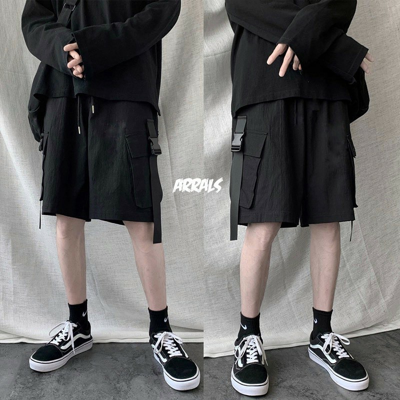 Quần Short Kaki Phối Khóa PACI SHORT Unisex