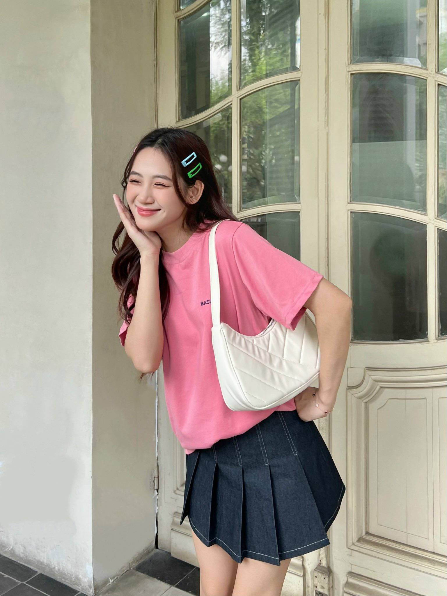 KIDO Áo thun trơn thêu BASIC TEE