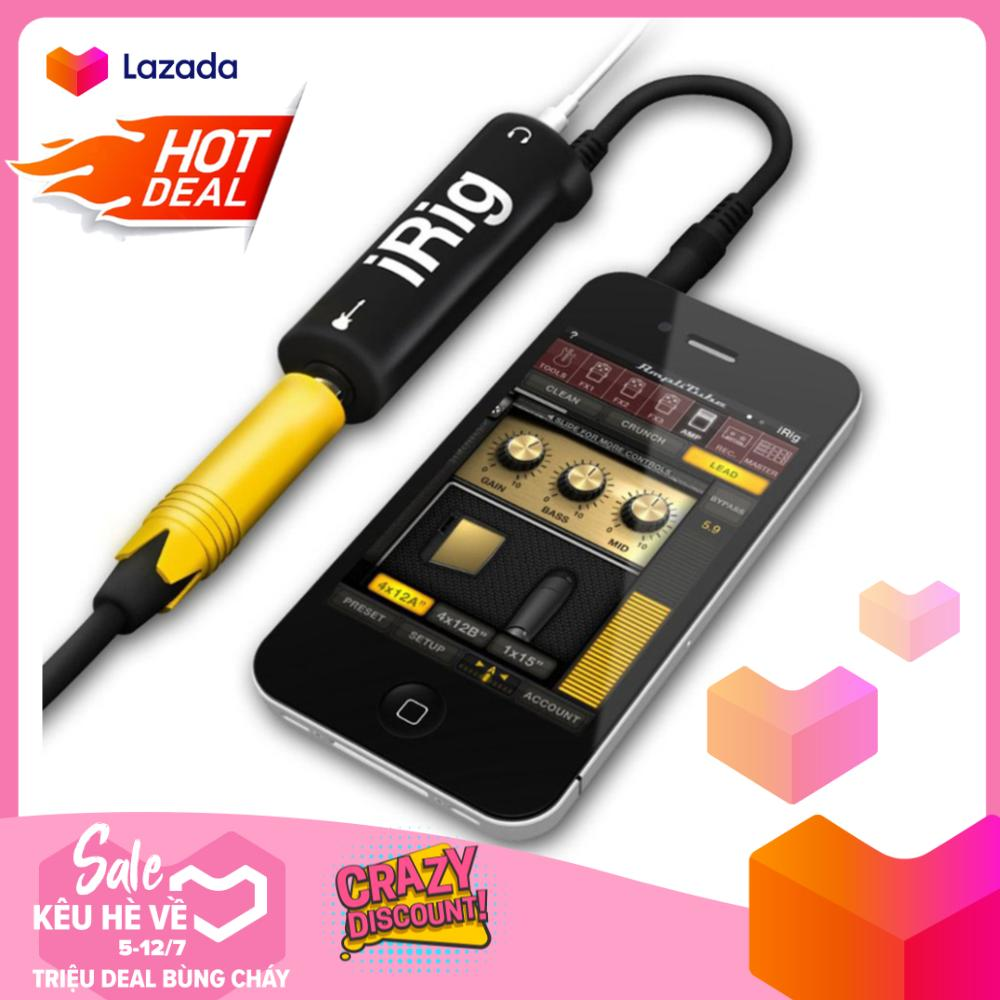 irig thiết bị thu âm dùng cho Điện Thoại và các thiết bị di động Hỗ trợ phần mềm điện thoại Android và IOS Có Thể dùng Test tone đàn Guitare