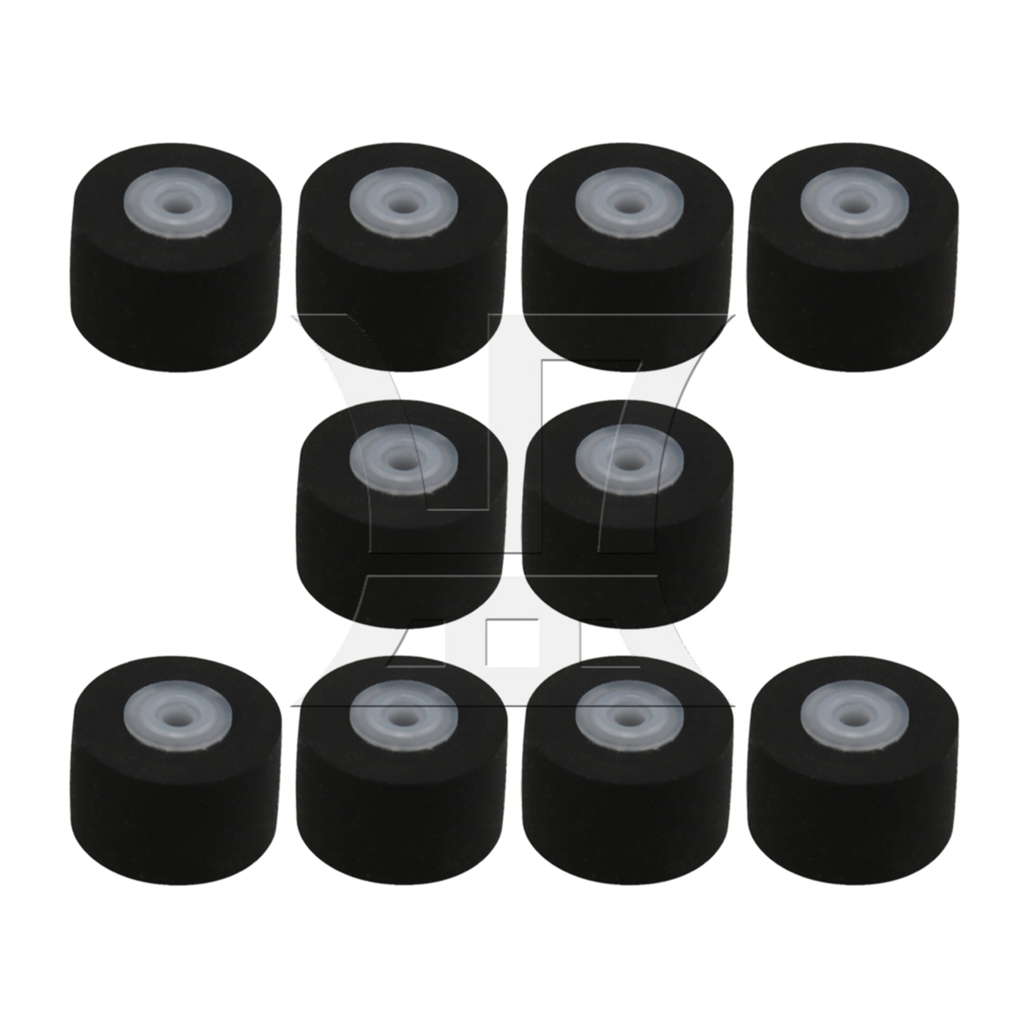 Pinch Roller Tape Pulley for Cassette Decks Boomboxes 10x6.2x1.5mm Set of 10