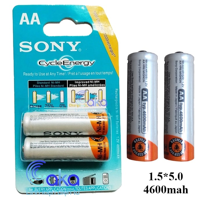 PIN SẠC SONY 2A 4.600MAH - 1 VỈ 2 VIÊN
