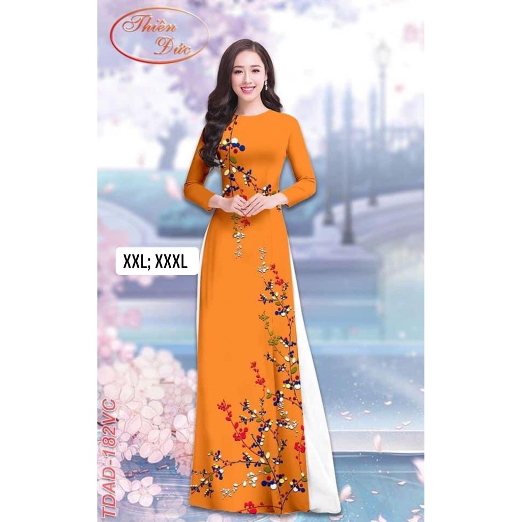 ❤️SIÊU SALE❤️ Áo Dài Lụa Hoa Nhí Ảnh Thật 100%