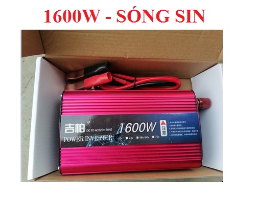 Bộ chuyển đổi điện sóng sin 1600w - inverter 12v dc lên 220v-1600w.