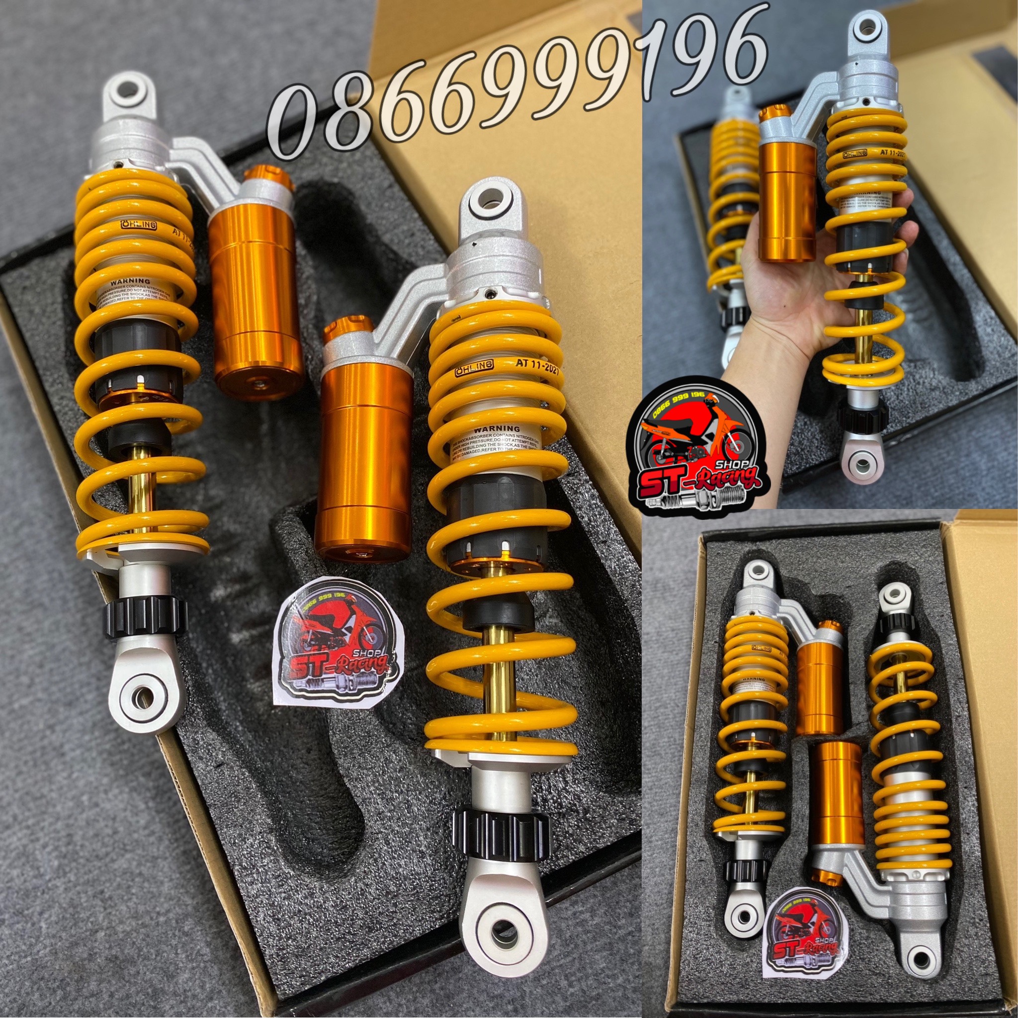 Phuộc thụt ohlins bình dầu có tăng chỉnh: wave dream -future-sirus-jupiter,