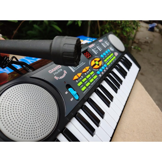 *Loại 1*Đàn Piano Electronic Keyboard Canto 61 Phím Kèm Mic Cho Bé