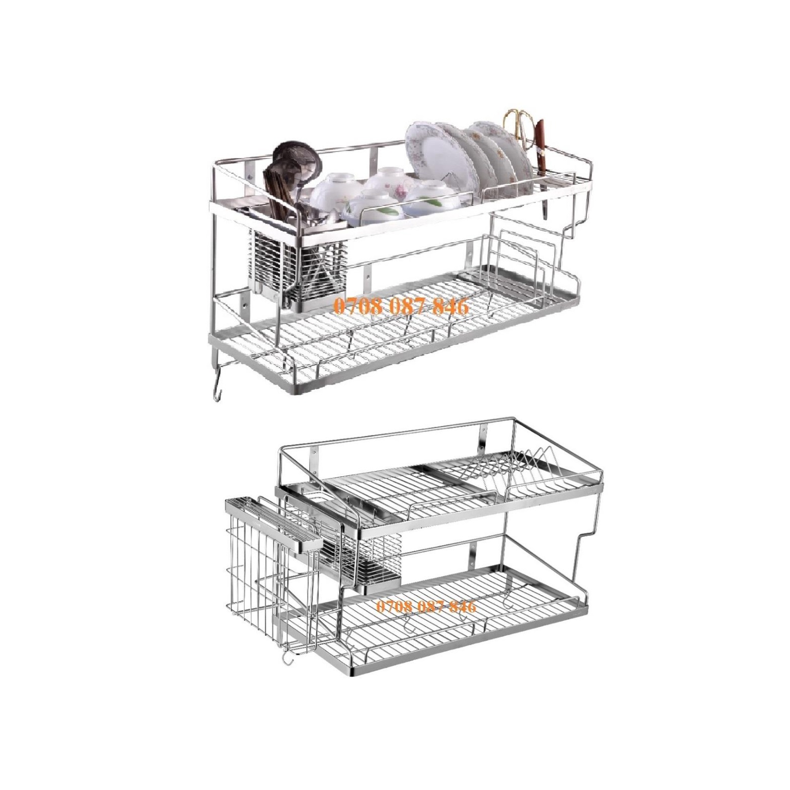 [HCM]Kệ chén inox 1 tầng INOX304 70x28(cm) - Kệ chén treo tường - Kệ úp ...