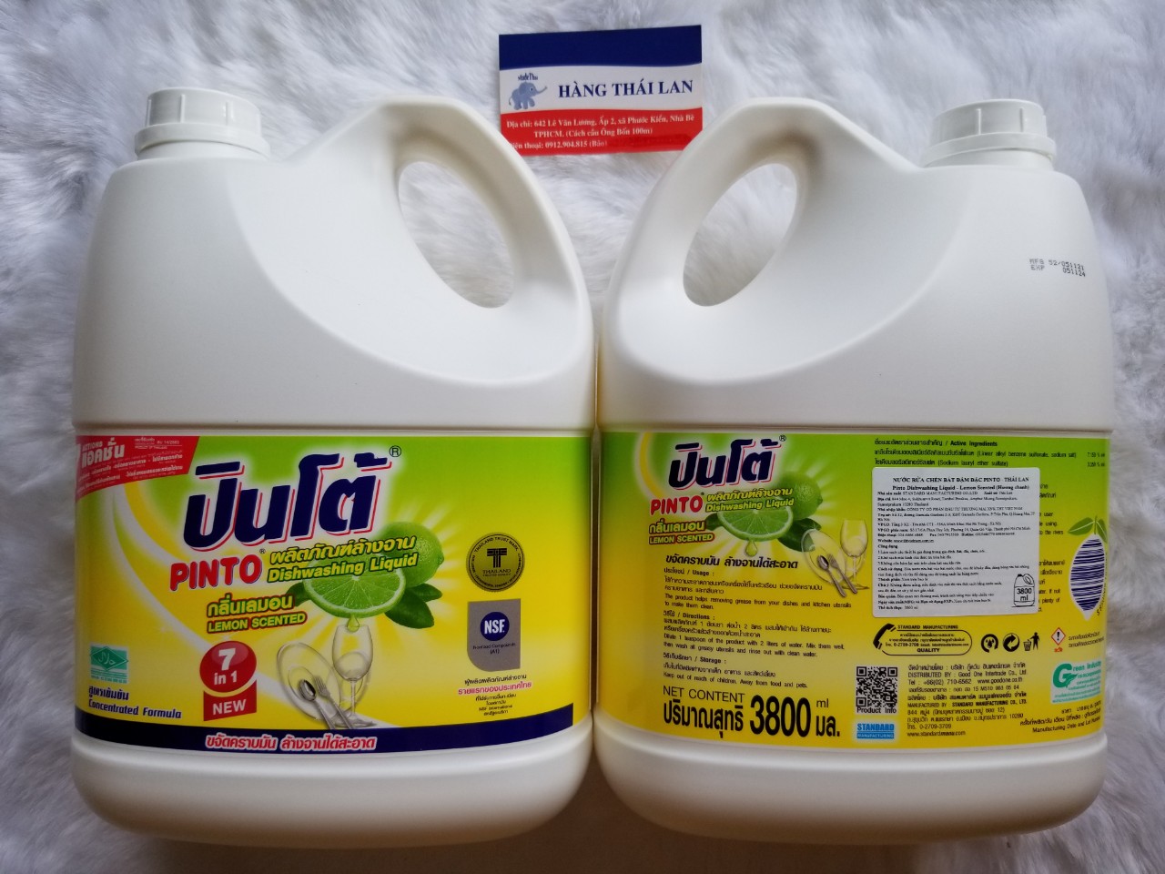 [HCM]Nước rửa chén Pinto Thái lan 3800ml- Hương Chanh