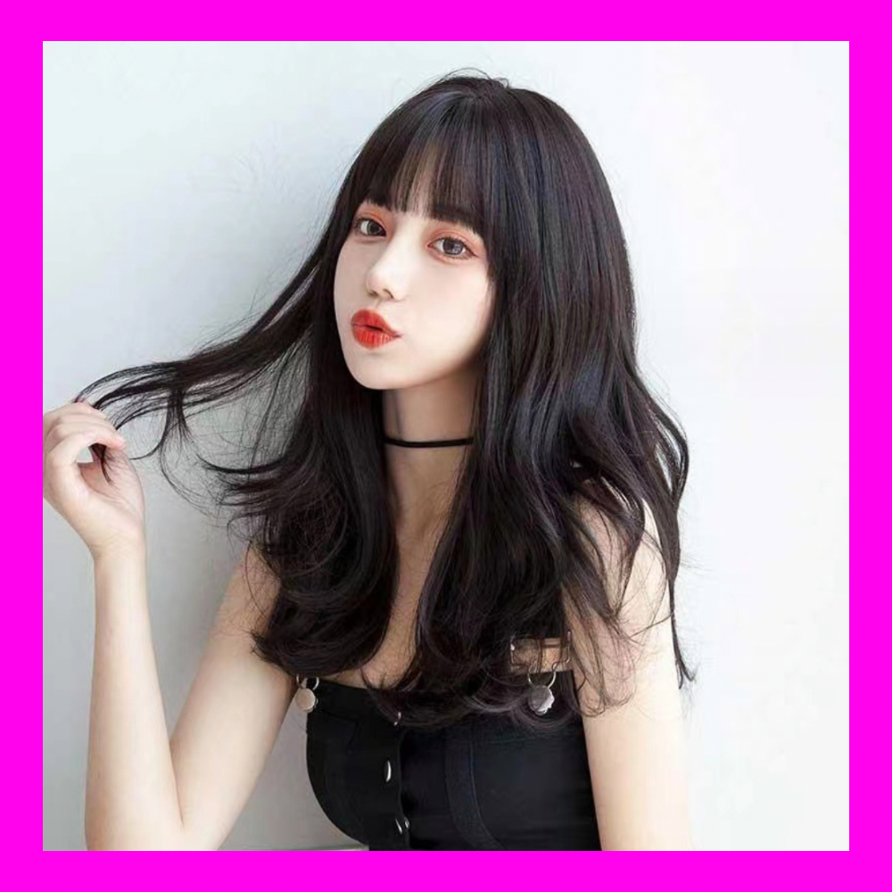 [TẶNG LƯỚI] Tóc giả nữ xoăn Hàn Quốc cao cấp có da đầu - TG54