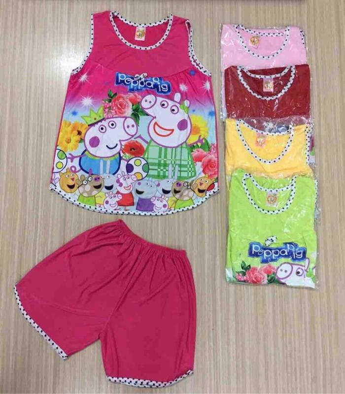 Nơi bán Combo 4 bộ thun lạnh bé gái hoạt hình size 30-40kg