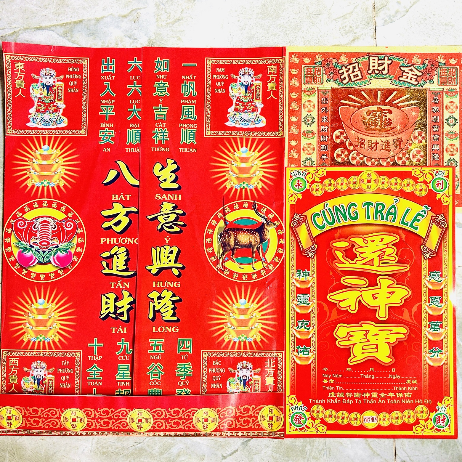 Bộ Giấy Cúng Trả Lễ [Kèm Bài Khấn] - Nhang Đèn Thiên Lộc