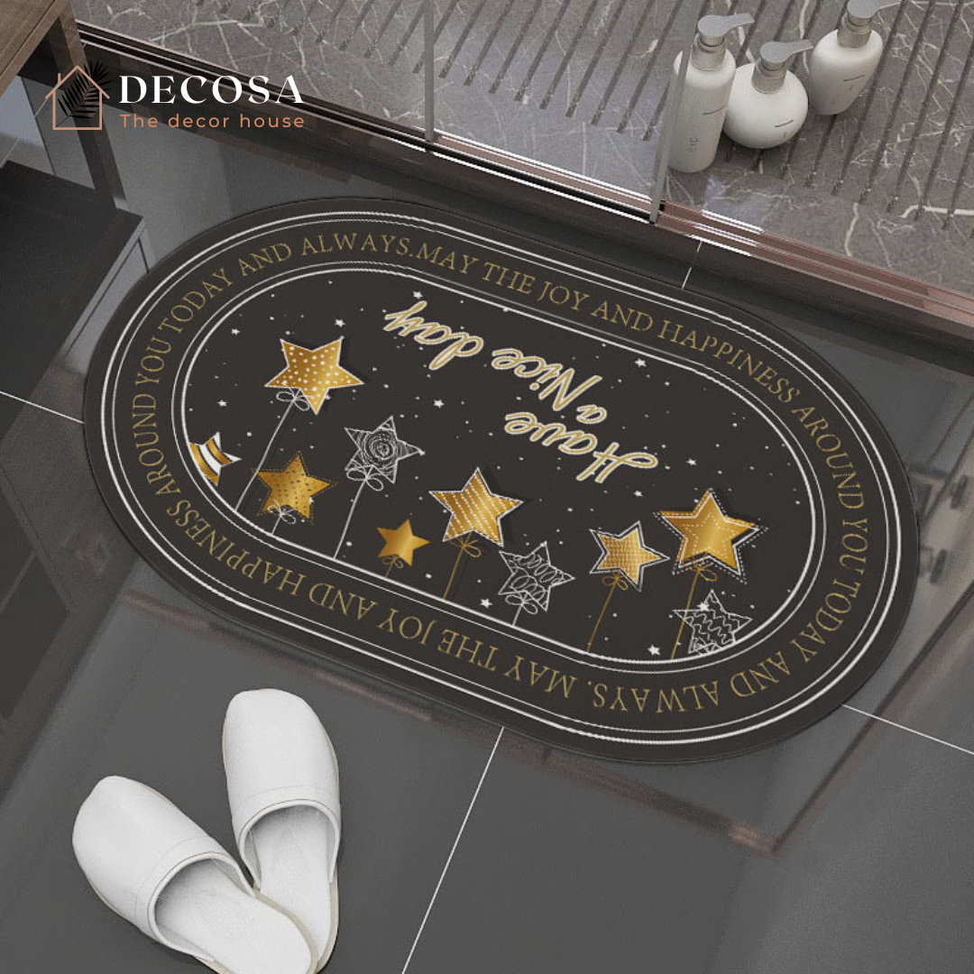 Thảm lau chân silicon đế cao su chống trượt thấm nước tốt