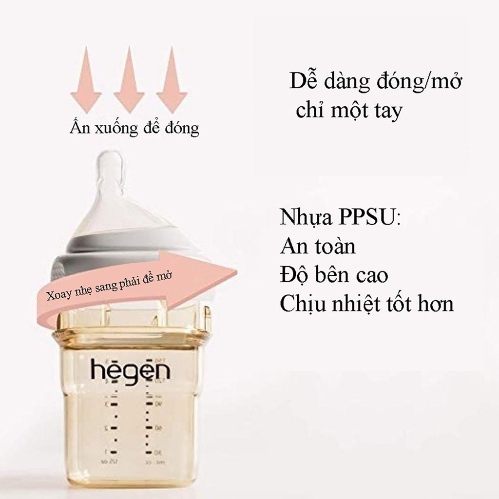 Hegen basic stlater bottle gift set infant baby bottle PPSU