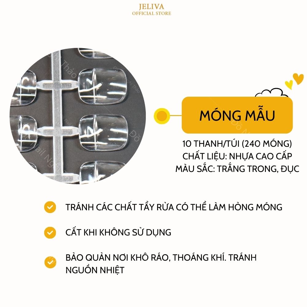 Móng mẫu vuông Hàn Quốc