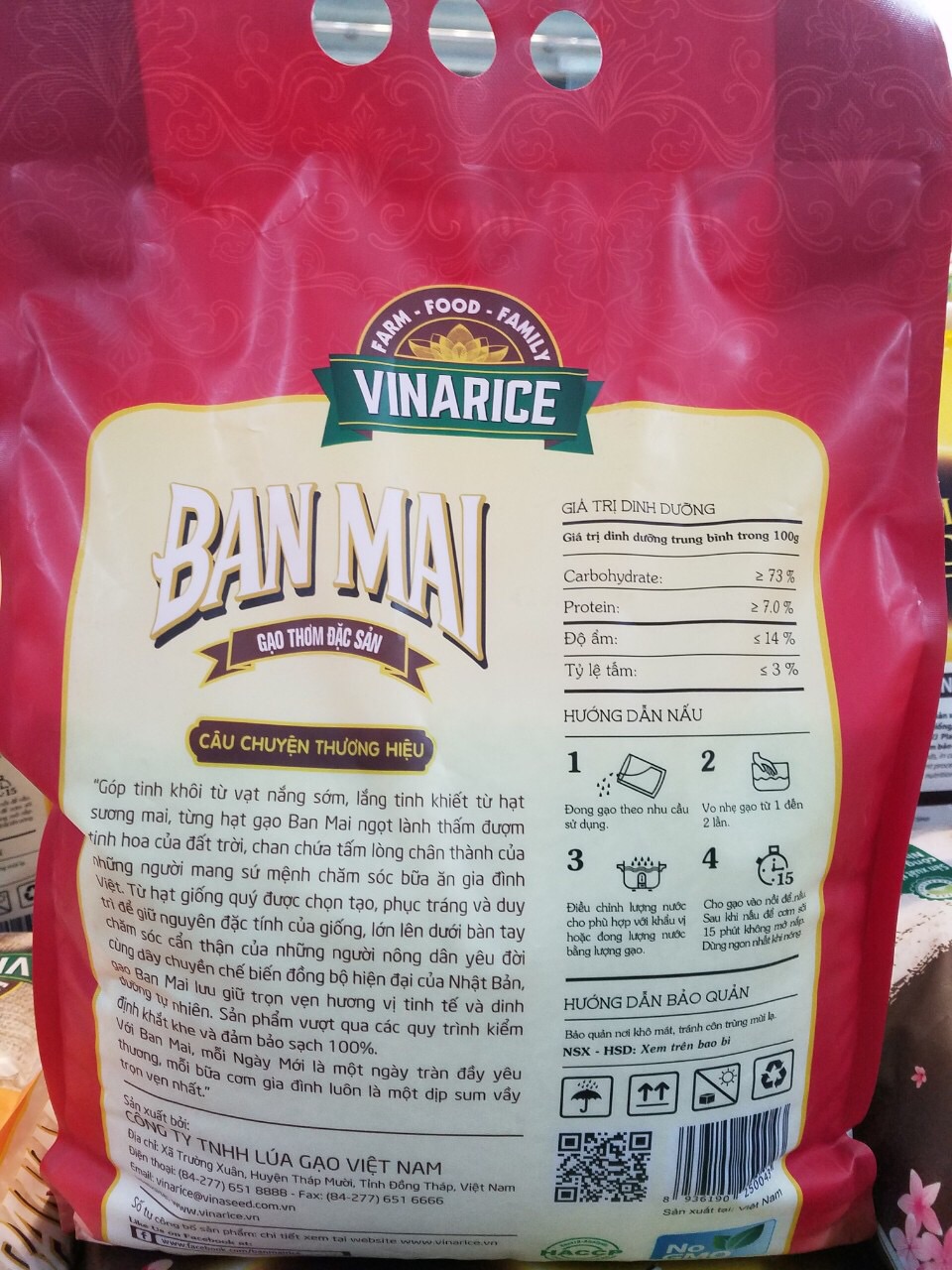 Gạo Ban Mai Đặc Sản gói 5kg