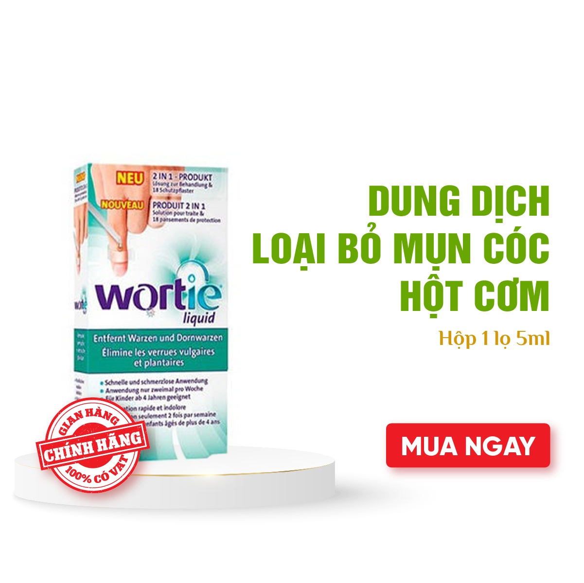 Wortie Liquid - Ngăn ngừa mụn cơm ,mụn cóc