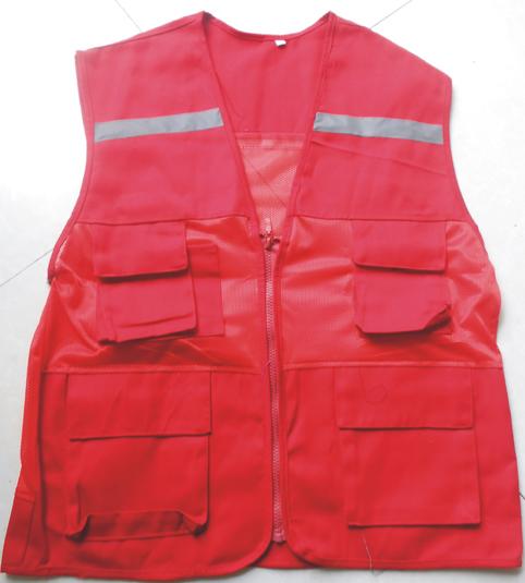 [HCM]Áo gile đỏ phản quang lưới xanh BHSB1
