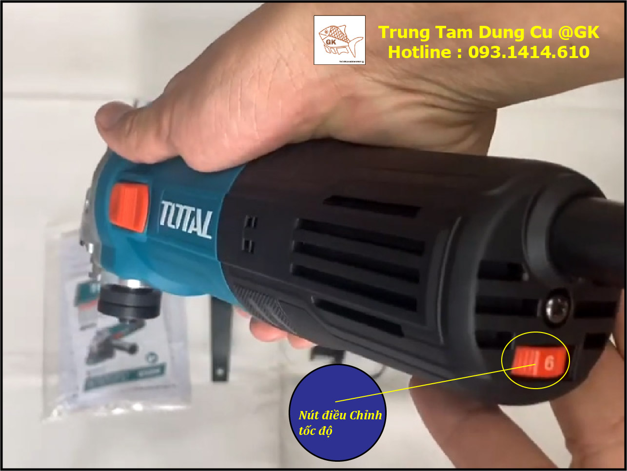 MÁY MÀI GÓC CÓ CHỈNH TỐC ĐỘ 850W TOTAL
