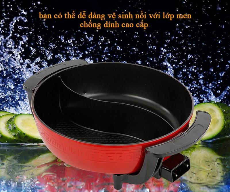 [HCM]Nồi Lẩu Điện 2 Ngăn Mishio MK112
