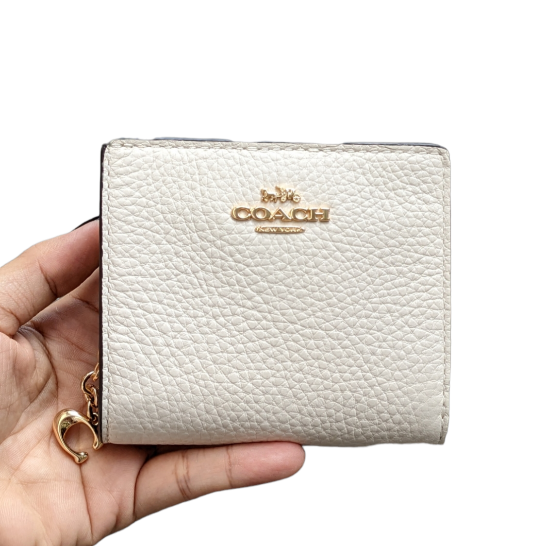 Ví coach c2862 snap wallet màu trắng