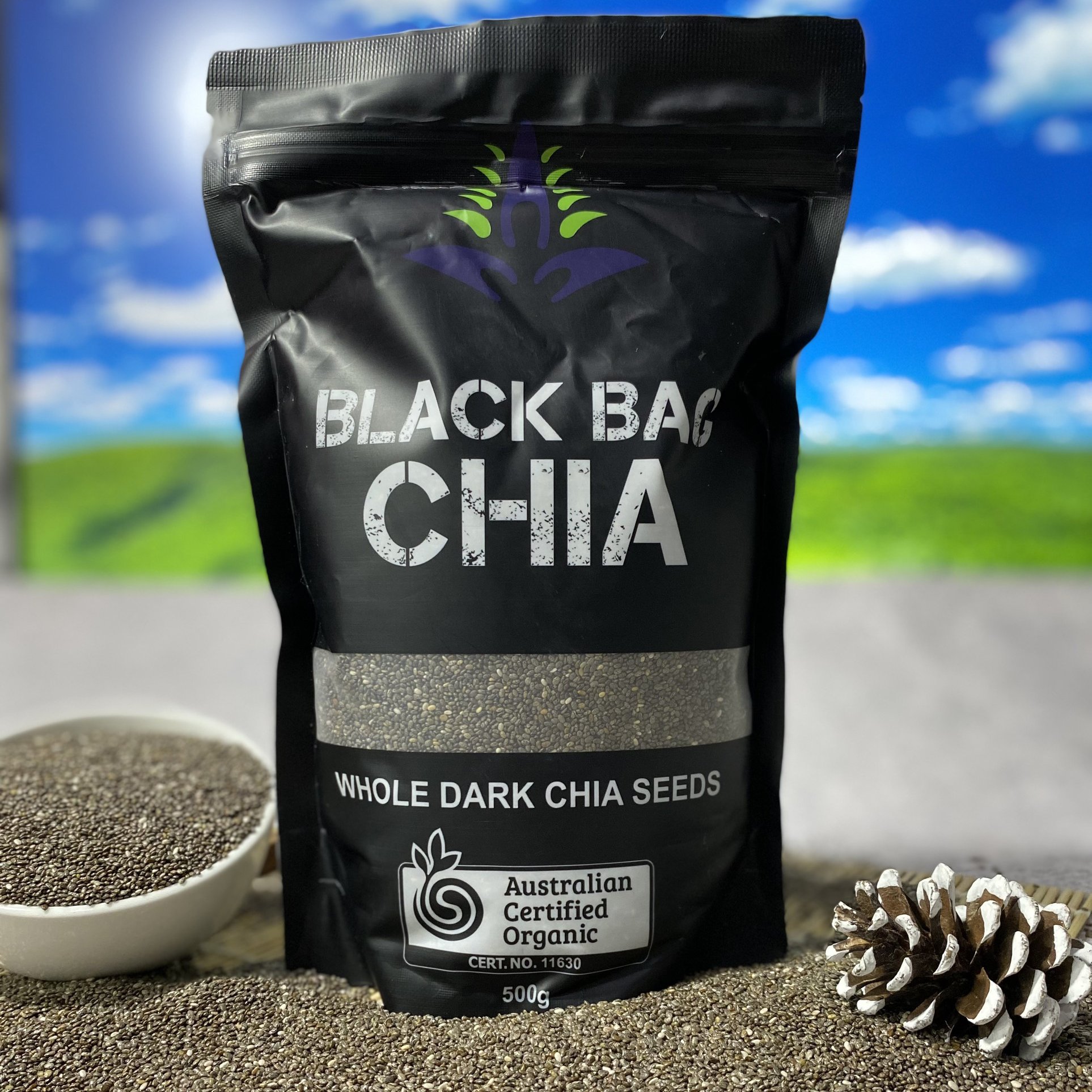 Hạt Chia Đen Hữu Cơ Úc (Gói 500g)