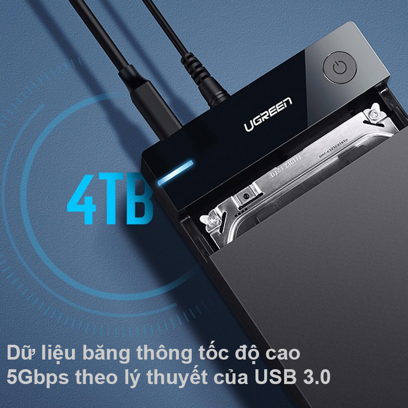 Cáp USB 3.0 AM-BM 2 mét Ugreen US210 10372 - Dây USB 3.0 type-A male sang type-B male