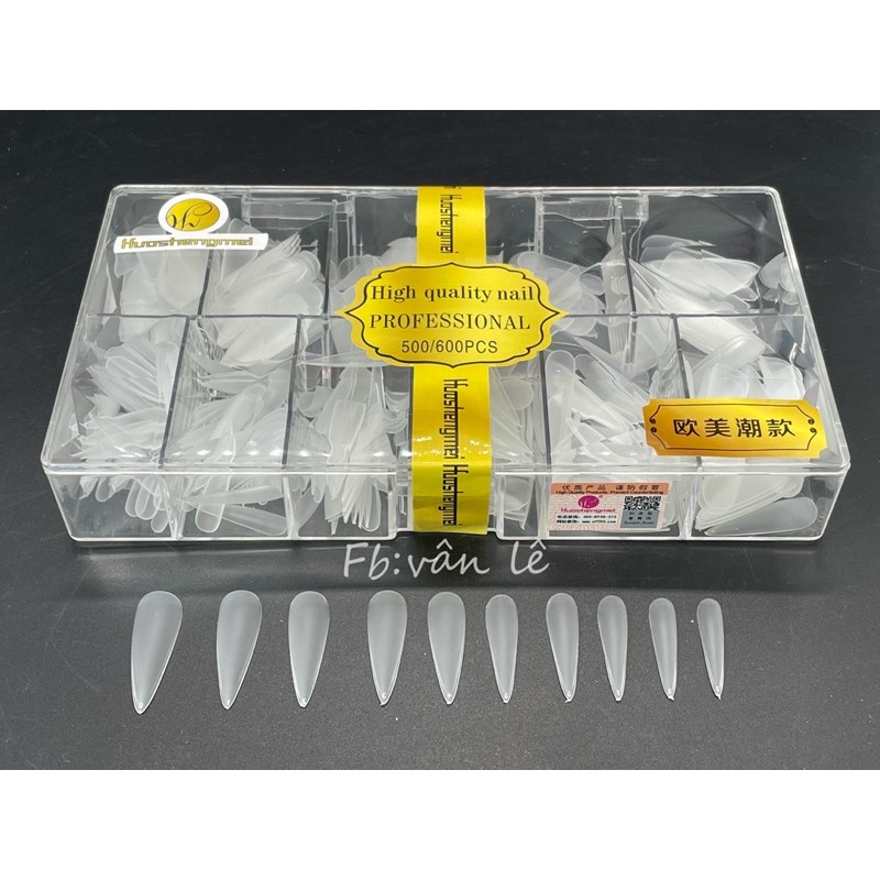 móng úp nhọn hsm nhám đục dán móng tay nail