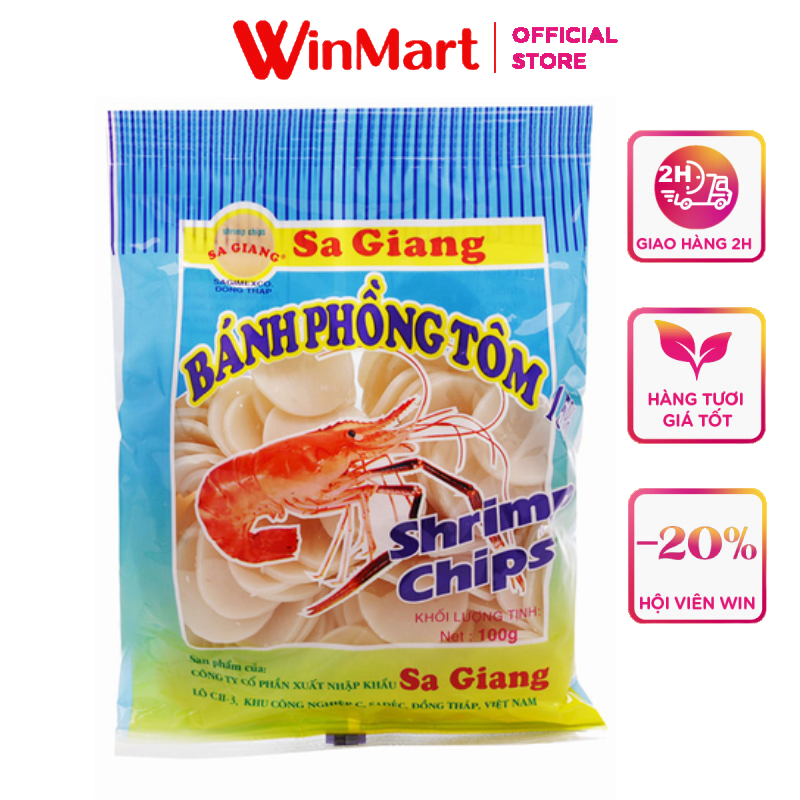 - bánh phồng tôm sa giang gói 100g