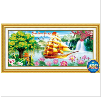 Tranh đính đá abc 3d thuận buồn xuôi gió df342 kt:150x67cm