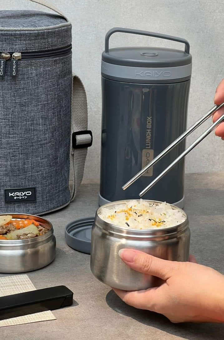Hộp Cơm Giữ Nhiệt Inox304 Kaiyo 1.7 Lít