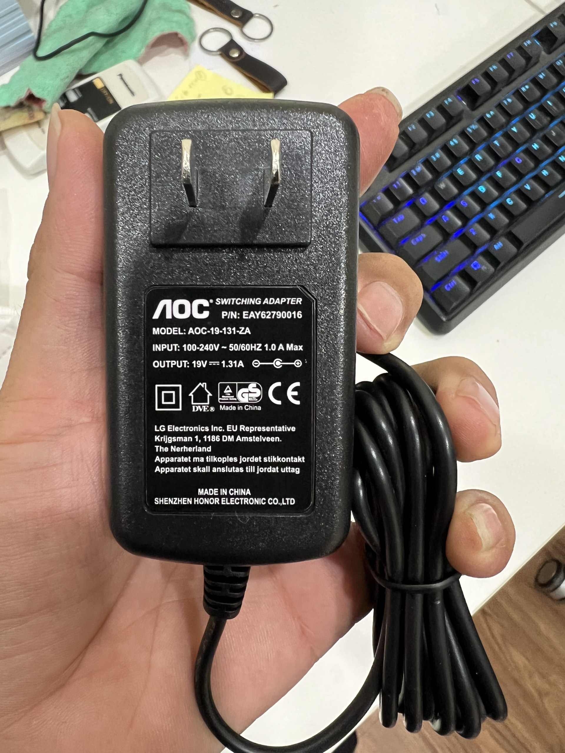 ADAPTER MÀN HÌNH AOC 19V