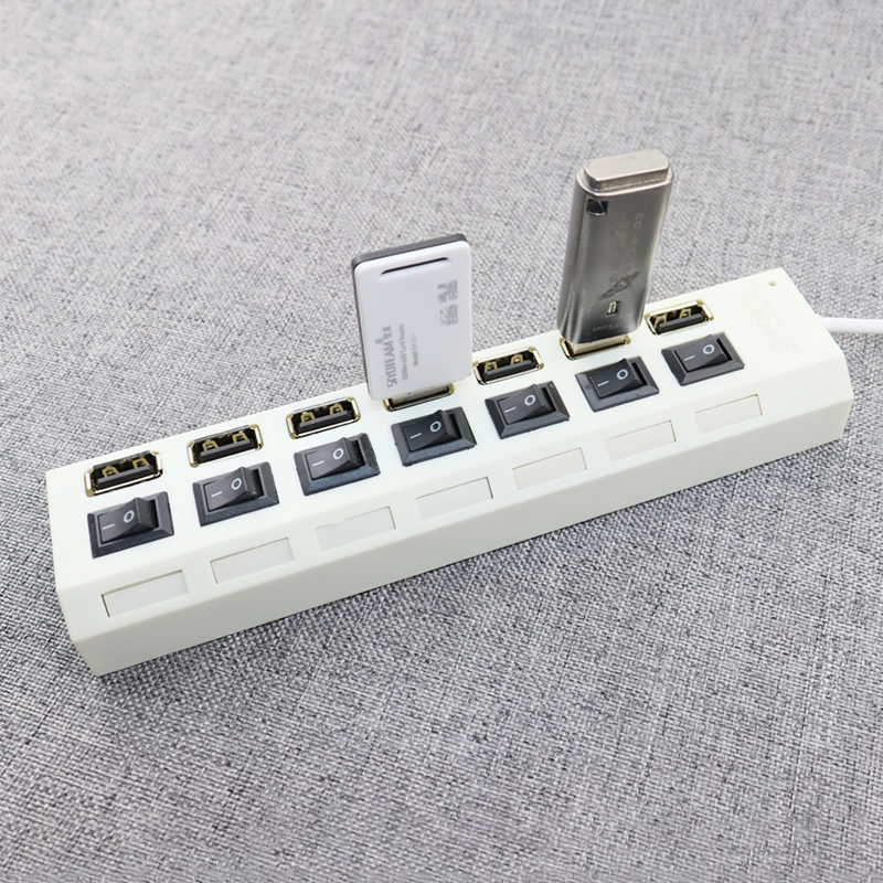 7 Port USB splitter with switch