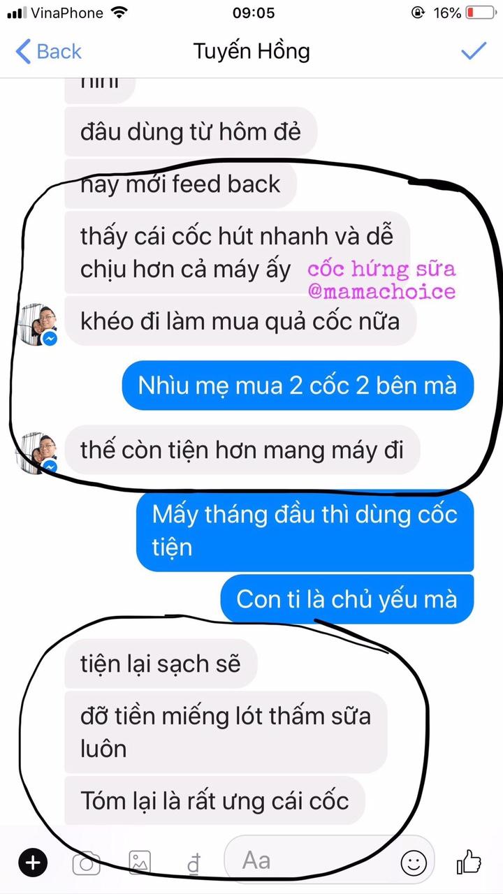 CỐC HỨNG SỮA SILICONE MAMA'S CHOICE CHÍNH HÃNG
