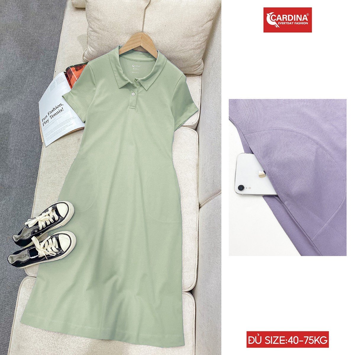 Váy(Đầm) POLO Cổ bẻ Cardina 3VP02
