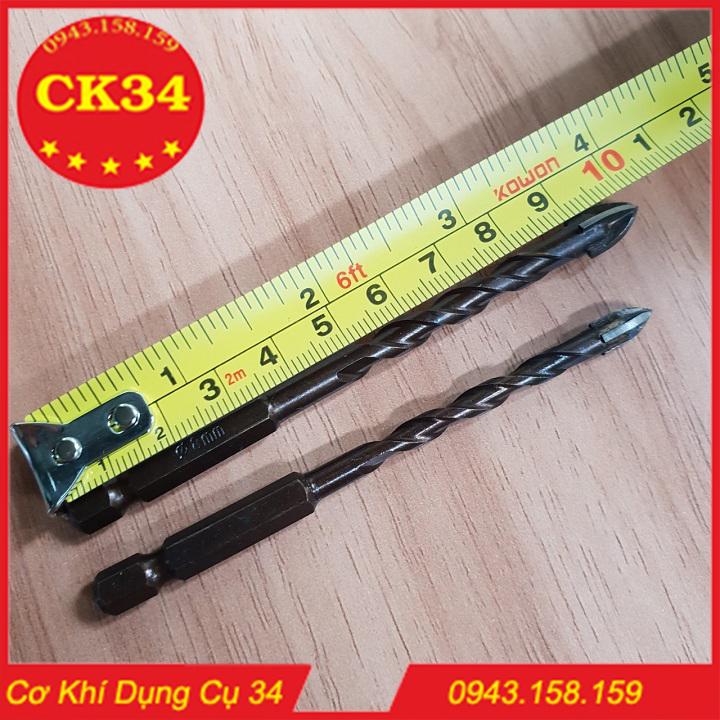 Mũi khoan gạch men, kính thủy tinh, đá granit... phi 6 và 8