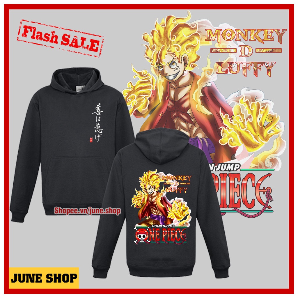 Áo Hoodie Anime, Áo Hoodie One Piece in hình Luffy Gear 5 Nika mẫu mới 2022 cực chất