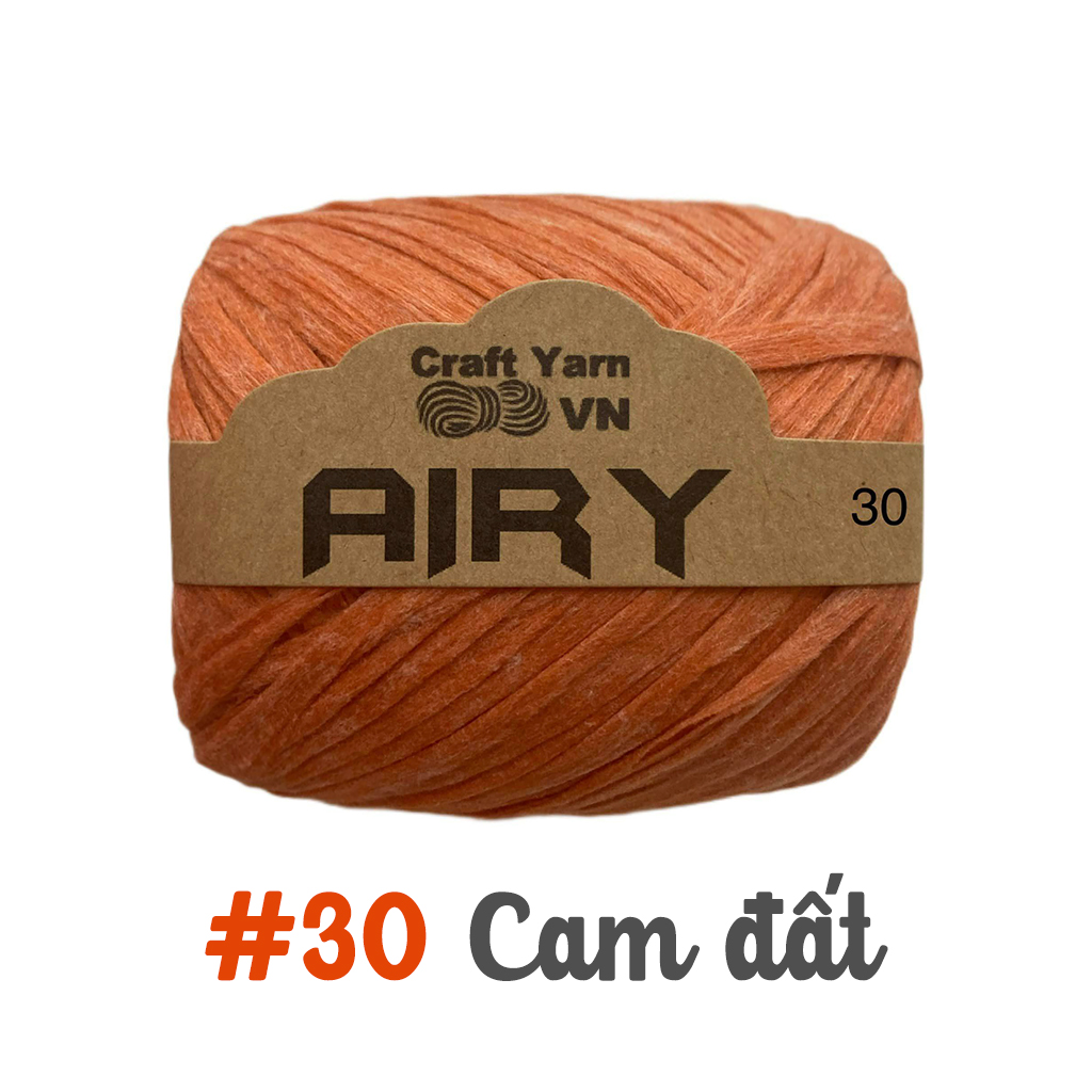 Sợi cọ Airy Siêu Nhẹ Craft Yarn VN móc túi mũ