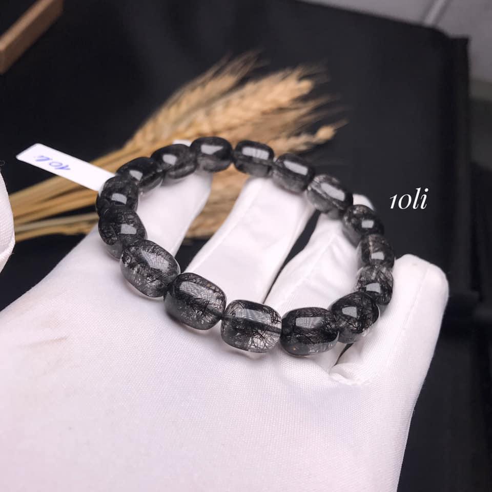 Vòng tay lu thống thạch anh tóc đen thiên nhiên